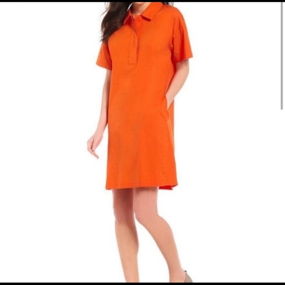 eileen fisher orange dress
